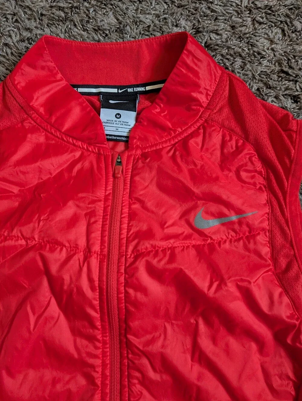 Nike Running Polyfill Aeroloft Bright Red Reflective Women's Vest M